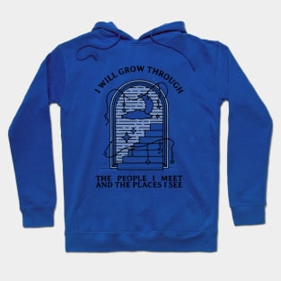 I will grow through (blue) Hoodie